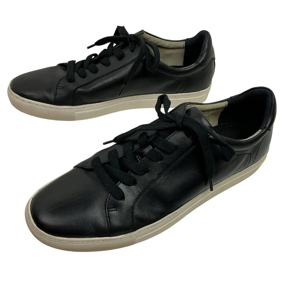 Banana Republic Leather Casual Lace Up Sneakers Mens 10.5 Black